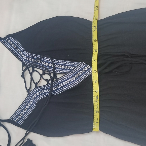 Toska long black summer open back maxi dress sz Small - Picture 7 of 11